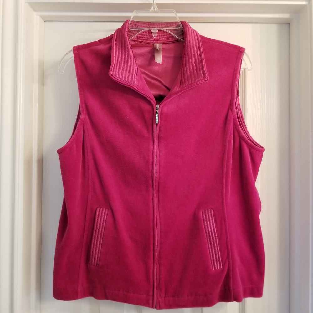 White Stag Pink Velvet Vest Size L(12/14)‎
